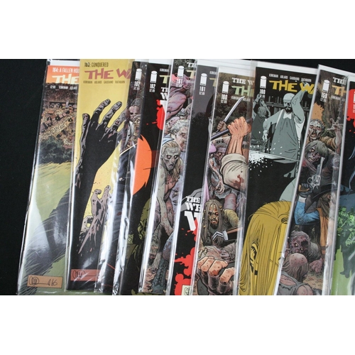 129 - Comics - Around 170 Image The Walking Dead comics, all bagged and boarded, various covers include is... 