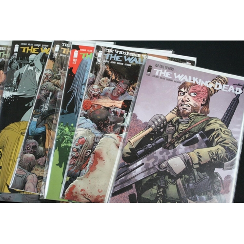 129 - Comics - Around 170 Image The Walking Dead comics, all bagged and boarded, various covers include is... 