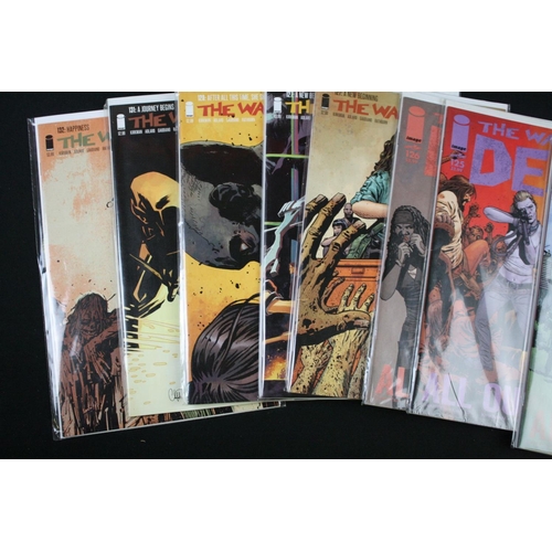 129 - Comics - Around 170 Image The Walking Dead comics, all bagged and boarded, various covers include is... 