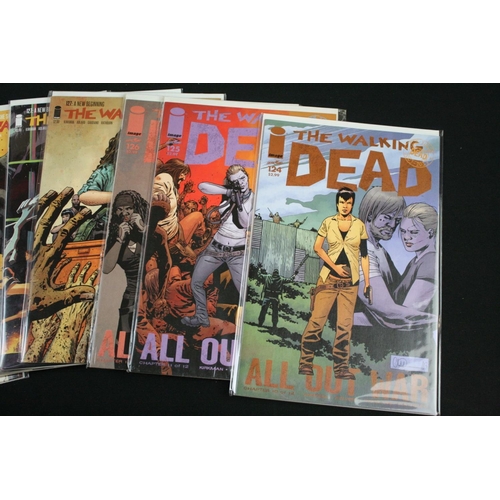 129 - Comics - Around 170 Image The Walking Dead comics, all bagged and boarded, various covers include is... 