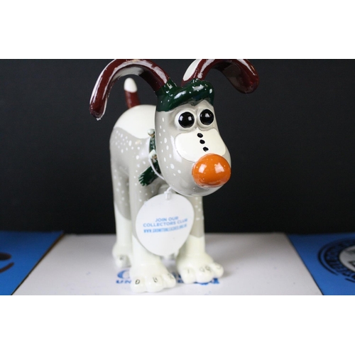 134 - Three boxed Wallace & Gromit 'Gromit Unleashed' Collectable figures to include Snow Gromit, Gromit a... 