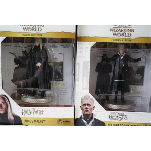 136 - 21 Boxed Eaglemoss Hero Collection Wizarding World Figurine Collection models featuring Harry Potter... 