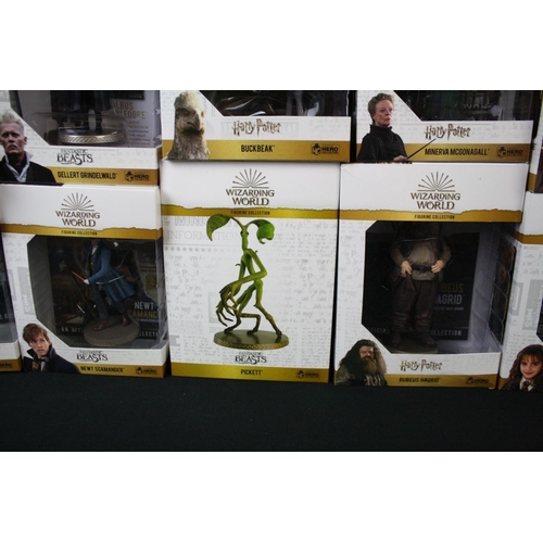 136 - 21 Boxed Eaglemoss Hero Collection Wizarding World Figurine Collection models featuring Harry Potter... 