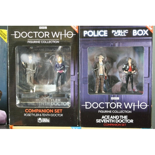 138 - 13 Boxed Eaglemoss BBC Doctor Who metal figures & sets to include Drama Set The Eighth Doctor & Liv ... 