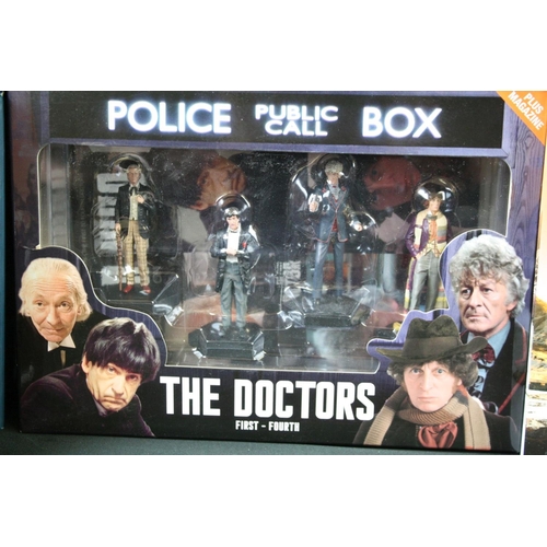 138 - 13 Boxed Eaglemoss BBC Doctor Who metal figures & sets to include Drama Set The Eighth Doctor & Liv ... 