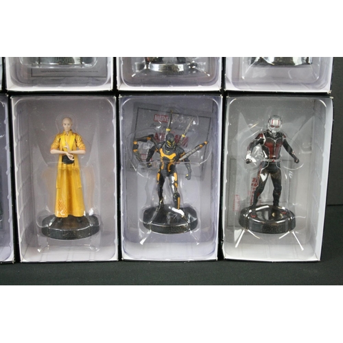 141 - 29 Boxed Marvel Eaglemoss metal figures to include Loki, Groot, Iron Man, Captain America, Nick Fury... 