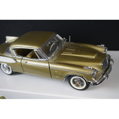 384 - Five boxed Danbury Mint 1:24 diecast models to include 1959 Cadillac Series 62, 1949 Jaguar XK120, 1... 