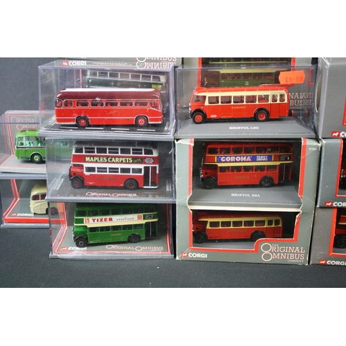 389 - 29 Cased Corgi Original Omnibus diecast models, ex