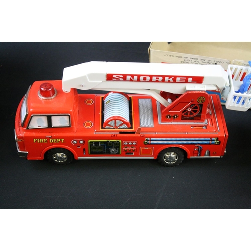 401 - Three boxed emergency service vehicles to include Clifford Series plastic Fire Engine, tinplate Marv... 