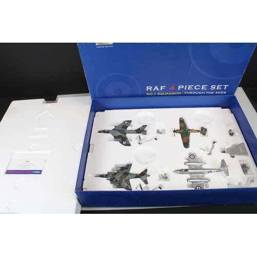 451 - Two boxed Corgi Aviation Archive 1:72 diecast models to include AA99170 RAF 4 Piece Set No.1 Squadro... 