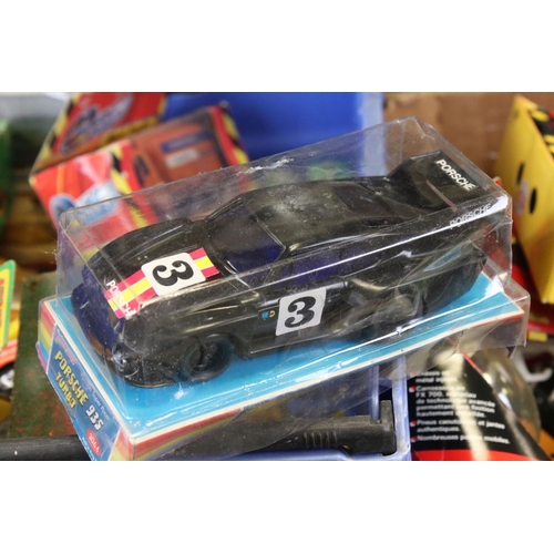 452 - Group of diecast, plastic and tin plate models to include Triang, Zylmex, Majorette etc (two boxes)