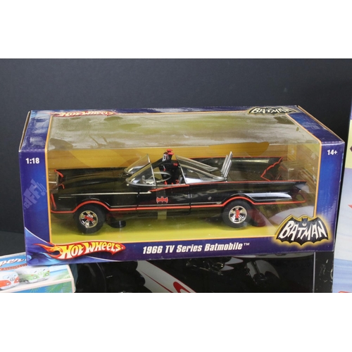 453 - 16 Boxed diecast models to include ltd edn 1:12 Mattel Hot Wheels Batman 1966 TV Series Batcycle, Ho... 