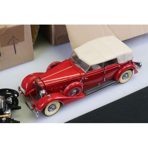 455 - 13 Franklin Mint 1:24 diecast models to include 1907 RR The Silver Ghost, 1938 Jaguar SS100, 1948 MG... 