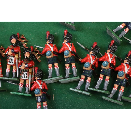 318 - Collection of approximately 220 Trophy Black Watch Metal Soldiers, painted to show Grenadier, Light ... 