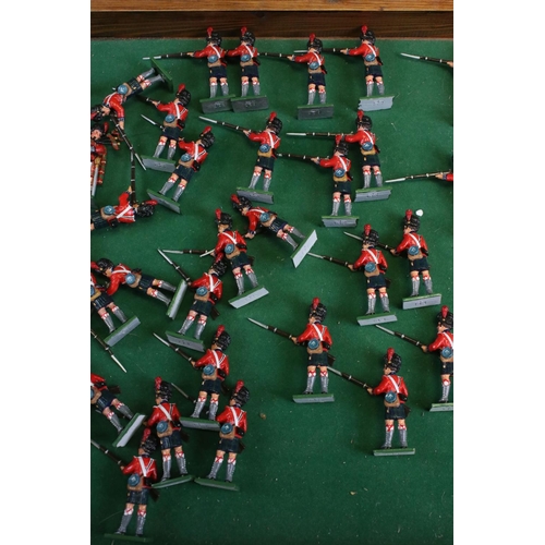 318 - Collection of approximately 220 Trophy Black Watch Metal Soldiers, painted to show Grenadier, Light ... 