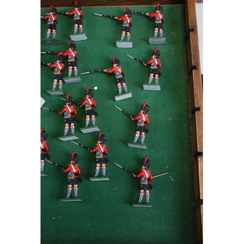 318 - Collection of approximately 220 Trophy Black Watch Metal Soldiers, painted to show Grenadier, Light ... 