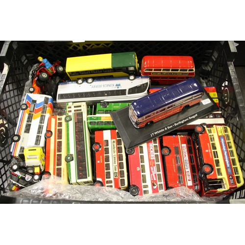 417 - Quantity of various play worn diecast and plastic models to include Corgi, Dinky, RealToy, Burago et... 