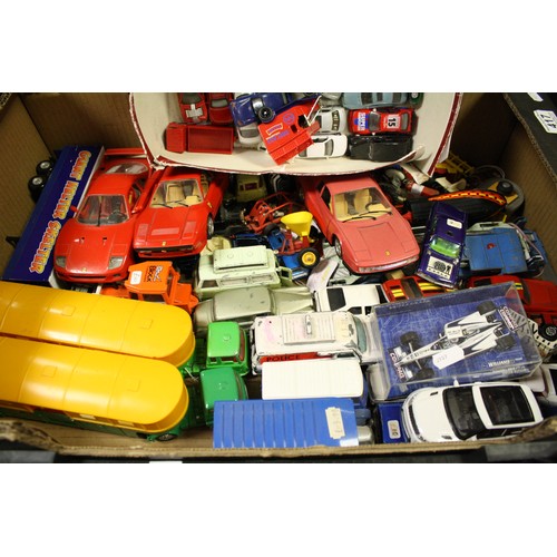 417 - Quantity of various play worn diecast and plastic models to include Corgi, Dinky, RealToy, Burago et... 