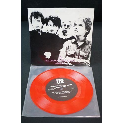 105 - Vinyl - U2 - The Unforgettable Demos Vol. 1 and Vol. 2. Private pressings pressed on Yellow and Red ... 