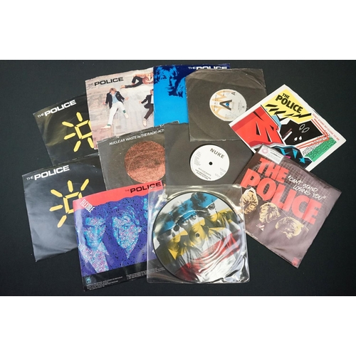 118 - Vinyl - The Police and Members - 32 7” singles including Promos, Limited Edition, Picture Disc, Colo... 