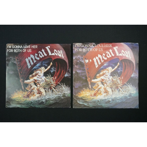 142 - Vinyl & Autographs - 4 singles signed by Meatloaf including Stoney & Meatloaf single.  From the esta... 