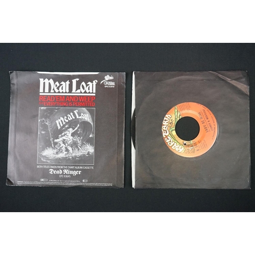 142 - Vinyl & Autographs - 4 singles signed by Meatloaf including Stoney & Meatloaf single.  From the esta... 