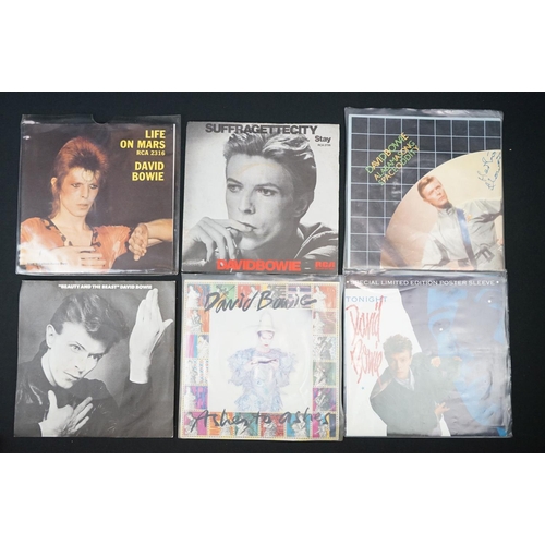 156 - Vinyl & Autographs - David Bowie - 35 UK Picture sleeve singles + 2 Limited Box sets, including rari... 