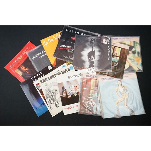 156 - Vinyl & Autographs - David Bowie - 35 UK Picture sleeve singles + 2 Limited Box sets, including rari... 