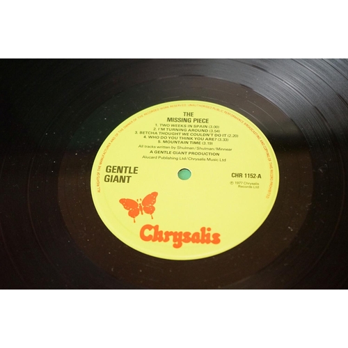 206 - Vinyl - 7 Gentle Giant LP's to include In A Classic House (WWA 002) Sleeve Vg, inner sleeve Vg+, Vin... 