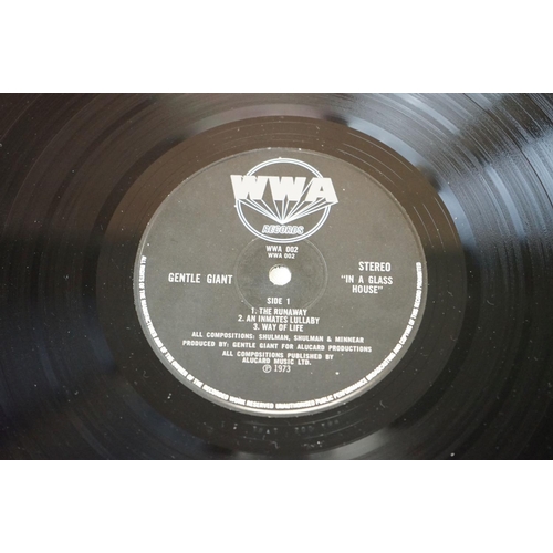 206 - Vinyl - 7 Gentle Giant LP's to include In A Classic House (WWA 002) Sleeve Vg, inner sleeve Vg+, Vin... 