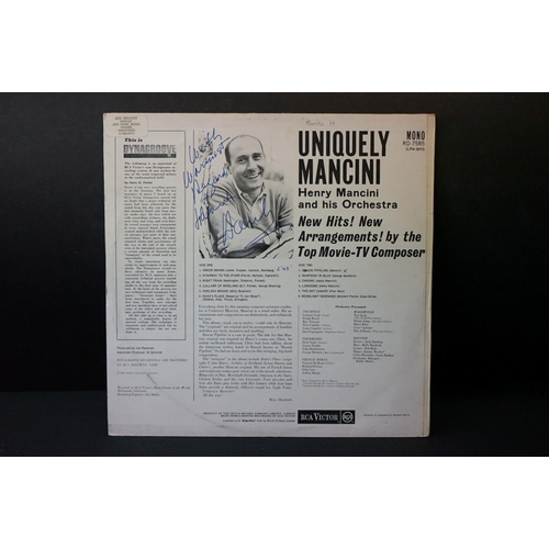 12 - Vinyl & Autograph - Henry Mancini - 2 LP’s one signed and dedicated on back by Henry Mancini.  Uniqu... 