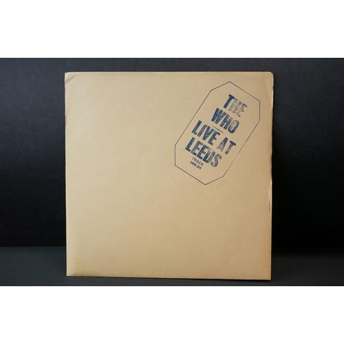 273 - Vinyl - The Who Live At Leeds on Track 2406 001.  Black lettering to front, all inserts included.  A... 