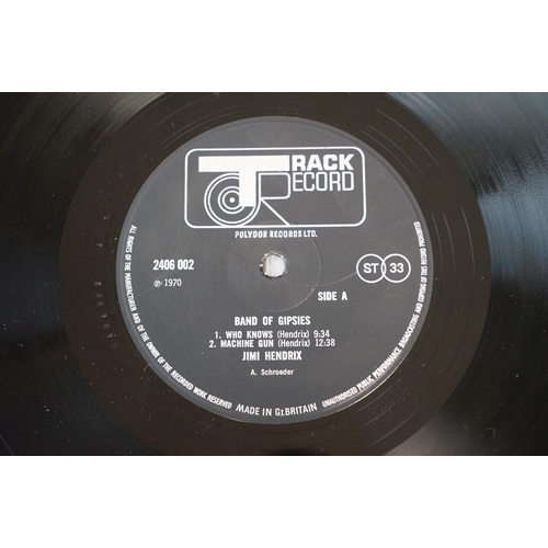 282 - Vinyl - Jimi Hendrix Band Of Gypsys on Track 2406 042 'puppet' sleeve.  Name inside sleeve, and stic... 