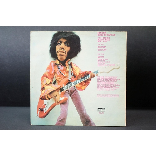 282 - Vinyl - Jimi Hendrix Band Of Gypsys on Track 2406 042 'puppet' sleeve.  Name inside sleeve, and stic... 