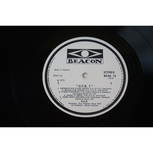 29 - Vinyl - UFO - UFO 1. Original UK 1970 1st pressing on Beacon Records (BEAS 12, A1/B1 - 1G / 1G mothe... 