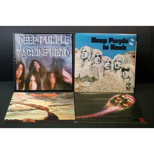 295 - Vinyl - 4 Deep Purple LP's to include In Rock (SHVL 777) later EMI on label pressing, 2 John Menzies... 