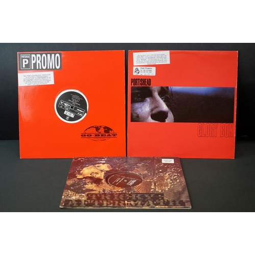 303 - Vinyl - Trip Hop / Bristol - 3 Promo 12’ including: Portishead - Glory Box (Promo stickered, GODX 12... 