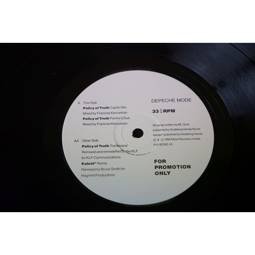 309 - Vinyl - Depeche Mode Policy Of Truth (UK Promo, P12 BONG19) EX+ / EX+ (Unplayed).