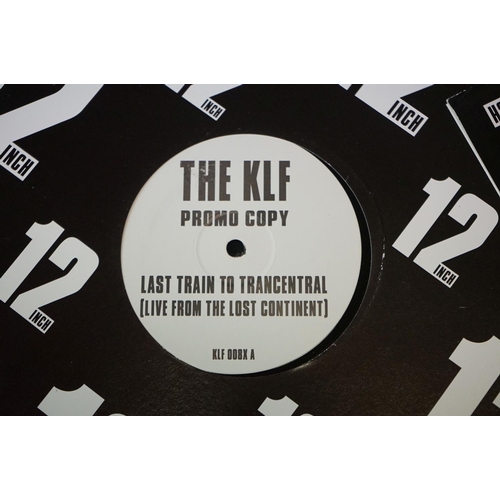 312 - Vinyl - KLF - 7 UK Promo / Test Pressing / 12” records, to include JAMS 028R (Promo), KLF 005 (Promo... 