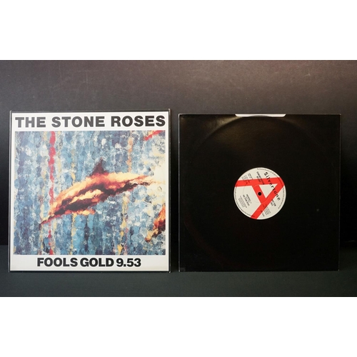 315 - Vinyl - The Stone Roses - 2 Rare UK 12” to include Waterfall (Promo 12” ORE T DJ34) EX+ / EX+ (Unpla... 