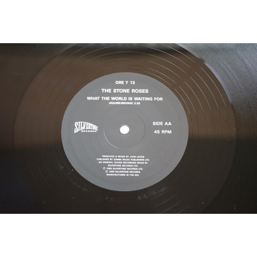 315 - Vinyl - The Stone Roses - 2 Rare UK 12” to include Waterfall (Promo 12” ORE T DJ34) EX+ / EX+ (Unpla... 