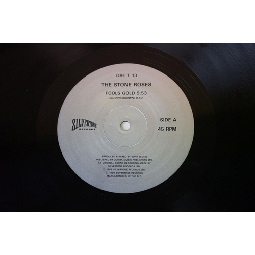 315 - Vinyl - The Stone Roses - 2 Rare UK 12” to include Waterfall (Promo 12” ORE T DJ34) EX+ / EX+ (Unpla... 