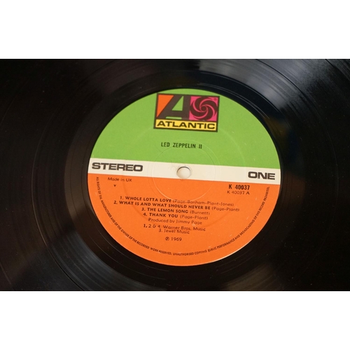 52 - Vinyl - Two Led Zeppelin LP's to include Two (K 40037) green and orange Atlantic labels, white inner... 