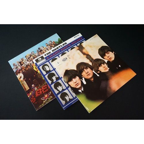 67 - Vinyl - 7 The Beatles LP's to include A Hard Days Night & Beatles For Sale remastered on 180g, With ... 