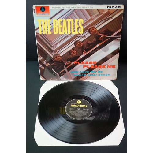 68 - Vinyl - 6 The Beatles LP's to include Please Please Me (PMC 1202) fifth pressing, sleeve poor vinyl ... 