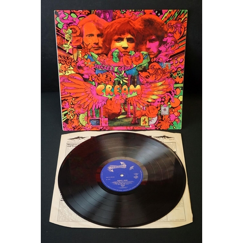 84 - Vinyl - 3 Cream LP's to include Disraeli Gears (Reaction 593003) sleeve needs reglue Vg+ Vinyl Vg-, ... 