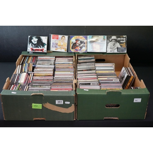 351 - CDs - Over 260 CDs spanning the decades and genres to include JThe Beatles, Bob Dylan, Aimee Mann, o... 