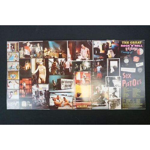 380 - Vinyl - 3 Sex Pistols LP's to include The Great Rock N Roll Swindle (VD 2510) paper insert, gatefold... 