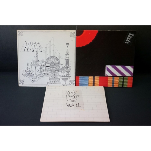 388 - Vinyl - 3 Pink Floyd LP's to include The Final Cut (SHPF 1983) sticker to front of sleeve, black inn... 