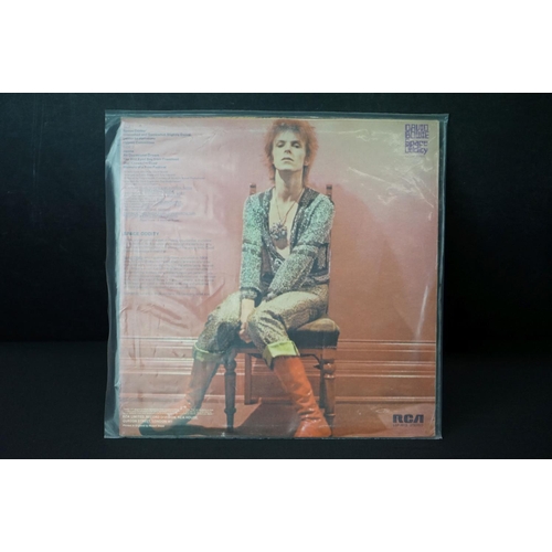 392 - Vinyl - 2 David Bowie LP's to include Space Oddity (LSP 4813) orange RCA label, Victor to right, lyr... 